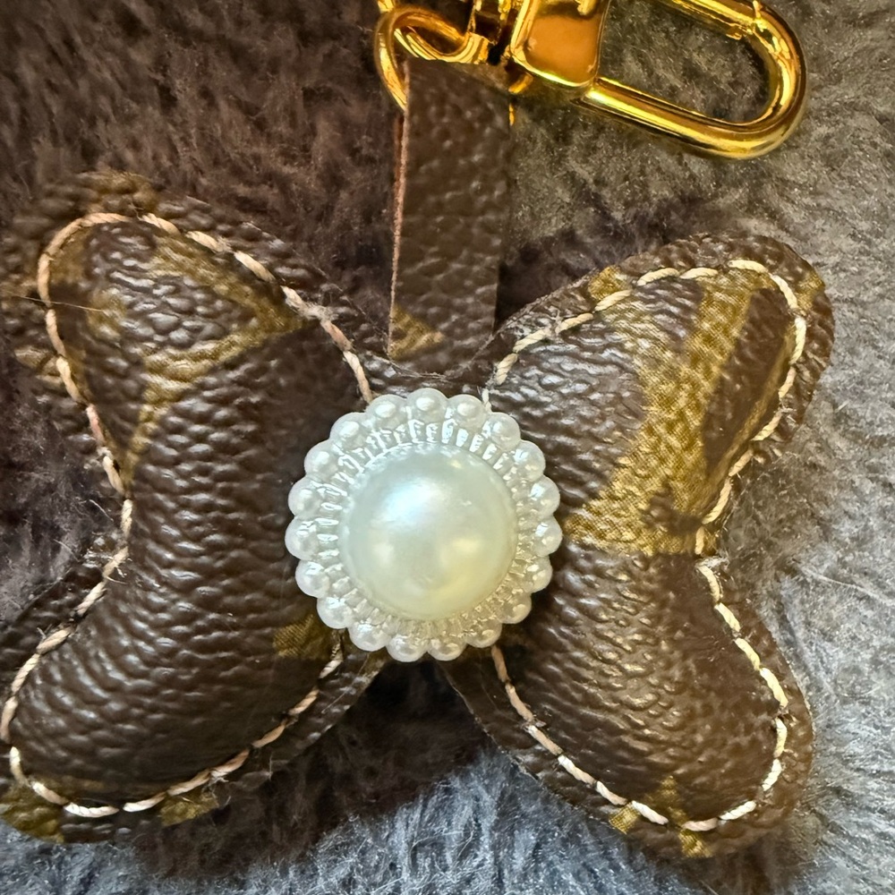 Upcycled Keychain/Bag Charm with Pearl Accent
